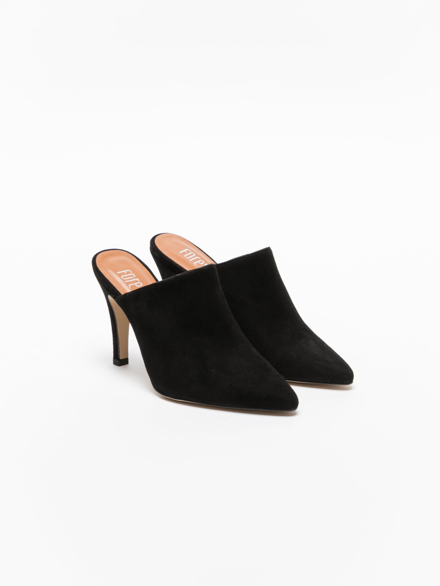 Foreva Mules Pontiagudas em Preto